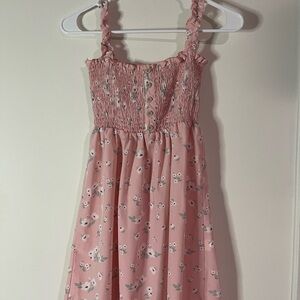 Adorable Pink Floral Kids Dress